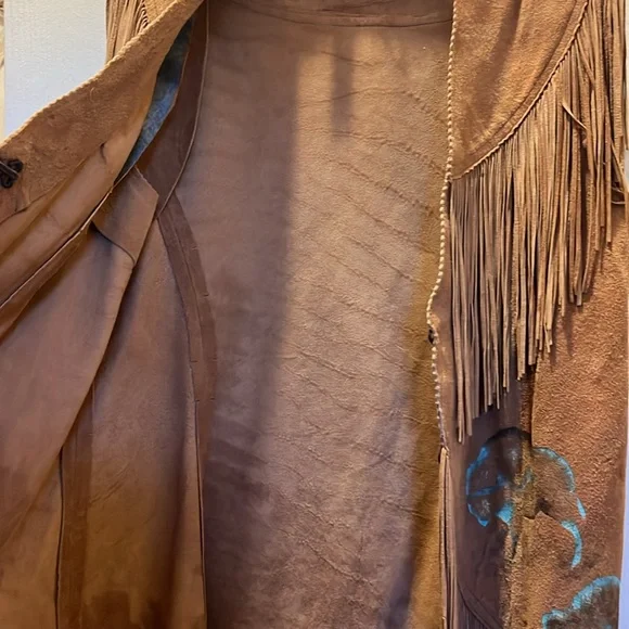 Hand painted Suede Vest - Picture 7 of 11